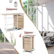 Fällbart – datorbord med lådor Skrivbord – 3 105 x 50 x 75 cm – Natur