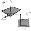 Hängande – järnhylla med nivå justerbar höjd – 5 60,5 x 48 x 61,5-82,5 cm – Svart