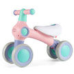Barncykel – utan pedal med justerbart mjukt säte och ljudlösa hjul – 4 – Rosa
