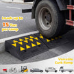 pack – helgummi tröskelramp med tons bärförmåga – 2 15 49 x 37 x 16 cm – Svart