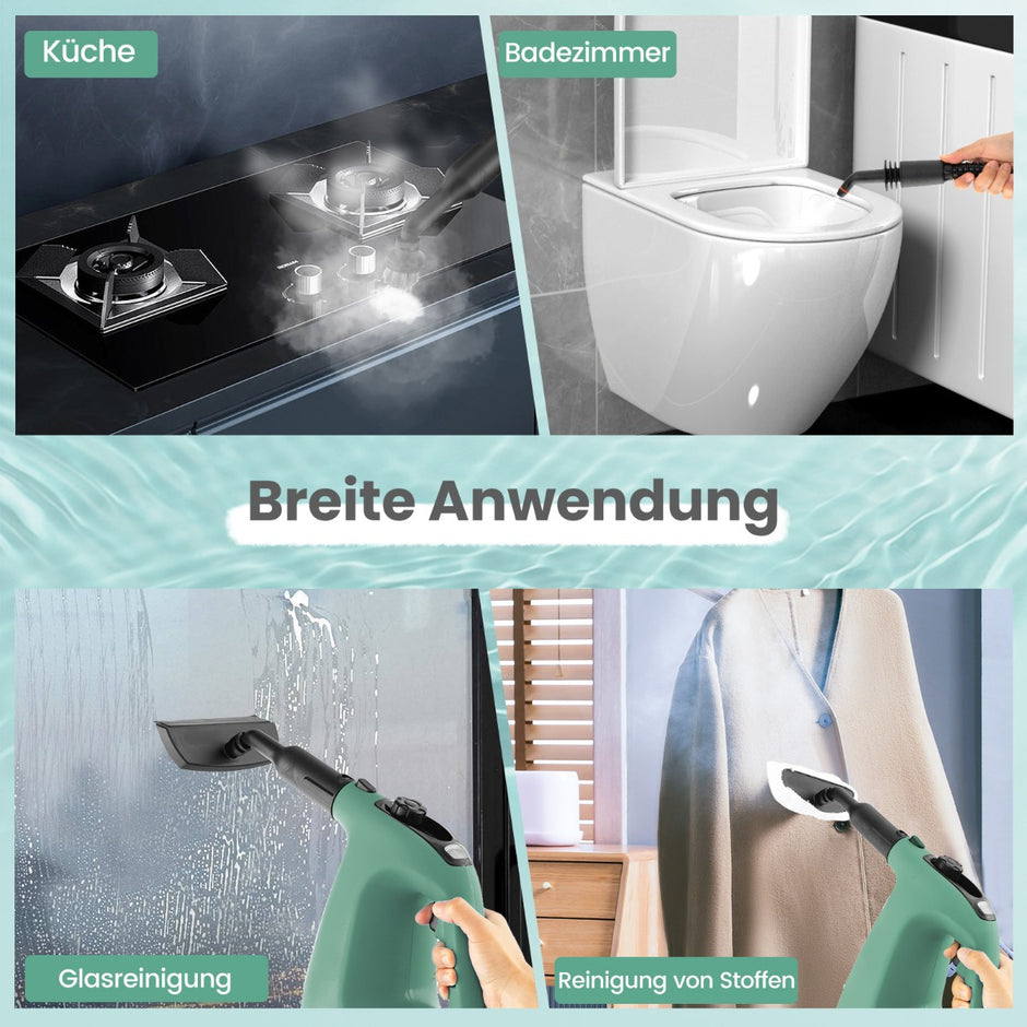 1500W – ångtvätt med tanktemperatur upp till ℃ handhållen – 400 ML 125 – Grön