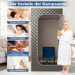 Ångbastu – hemmabastu för hem helkroppsbastubox med liters ånggenerator – 3 91 x 91 x 183 cm – Grå