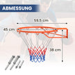 Inomhusbasketkorg – med ring och nät Mini för – Ø 45 cm – Orange