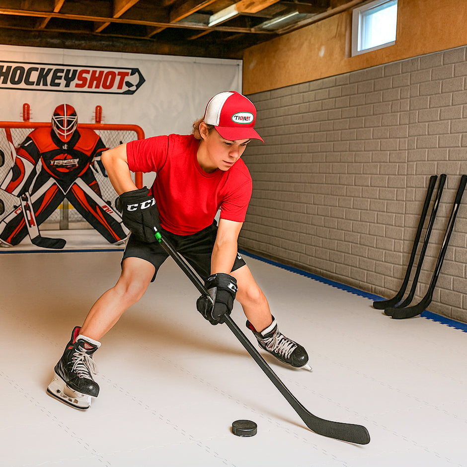 pack – Torkland Syntetiska Isplattor för Träning Hockey Golvmatta – 10 465 x 465 cm – Vit