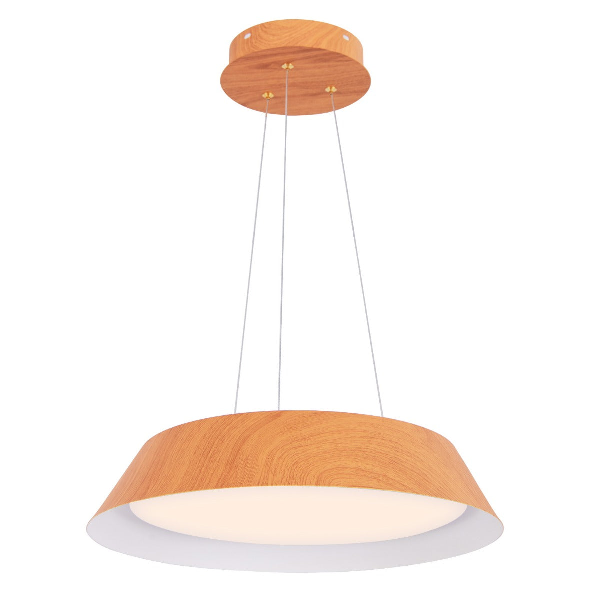 21W – LED taklampa energibesparande med träfiber metallram naturlig – Natur