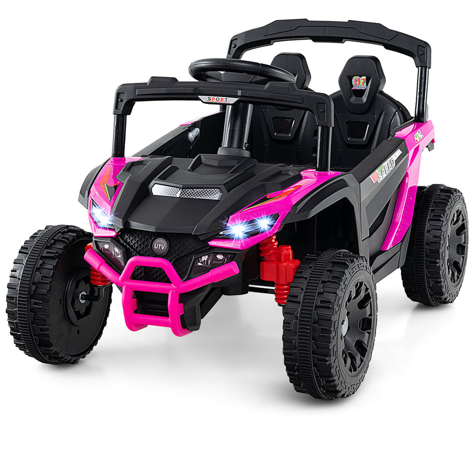 Barn – 12V elbil med fjärrkontroll Elektrisk UTV lastbil – Rosa