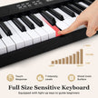 tangenter – hopfällbart pianoklaviatur fullskaligt elektroniskt keyboard med MIDI och Split funktion – 61 – Svart