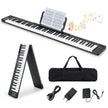 Vikbar – tangenters digitalpiano elektrisk klaviatur + – 88 137 x 16,5 x 5 cm – Svart och vit