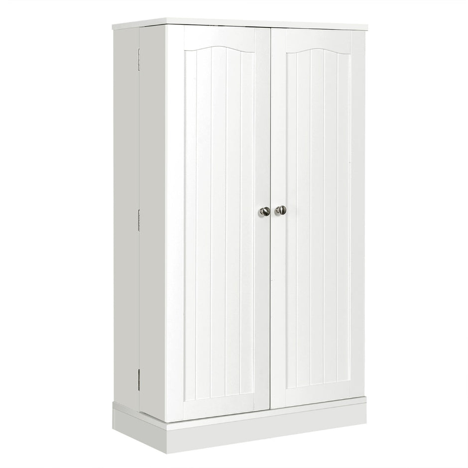 Dubbeldörrsförvaringsskåp – med justerbara hyllplan – 6 59 x 30,5 x 103,5 cm – Vit