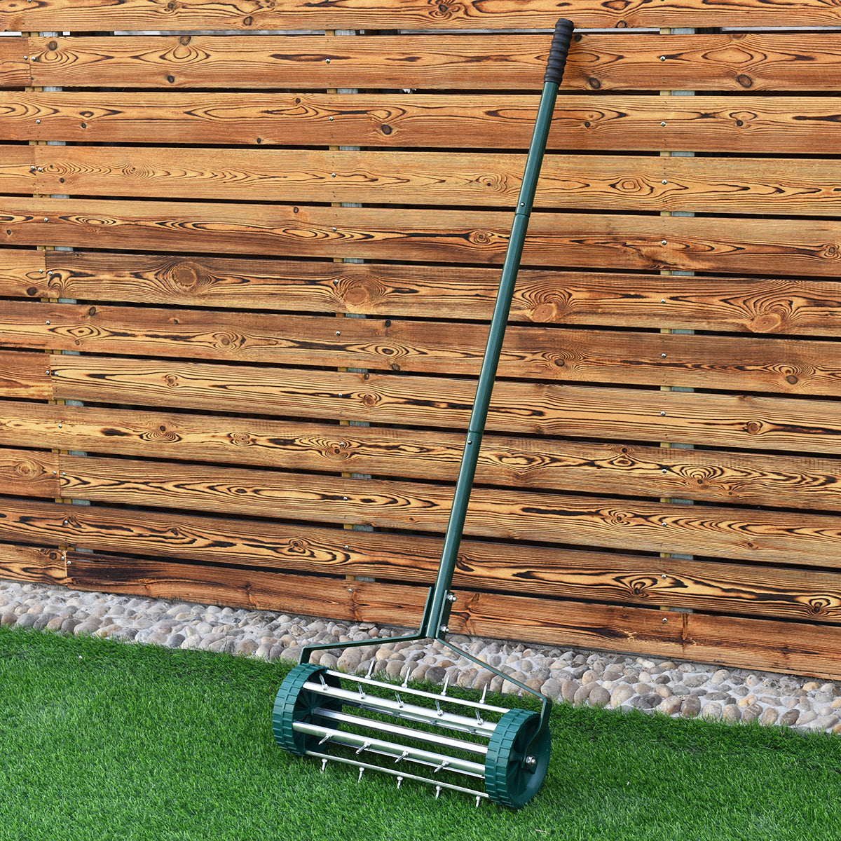 Gräsmatta – luftare rulle scarifier roller trädgård – Svart