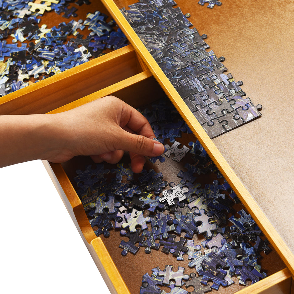 Pusselbord – med lådor Puzzle Board – 4 80 x 65 cm – Trä