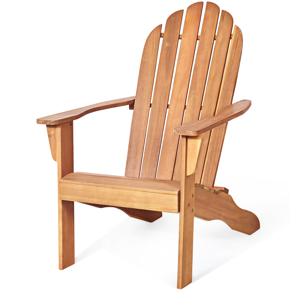 Adirondack – Trädgårdsstol Trädgårdsfåtölj Trädgårdsmöbler för terrassen Vit/Naturlig/Grå – Natur