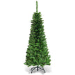 Julgran – smal med varmvita LED lampor konstgjord – 135 cm – Grön