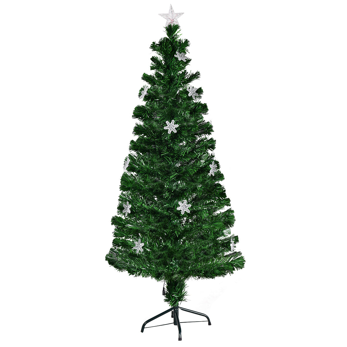 Julgran – LED Konstgjord med fiberoptisk färgväxlare – 90/120/150/180 cm 180 cm – Grön