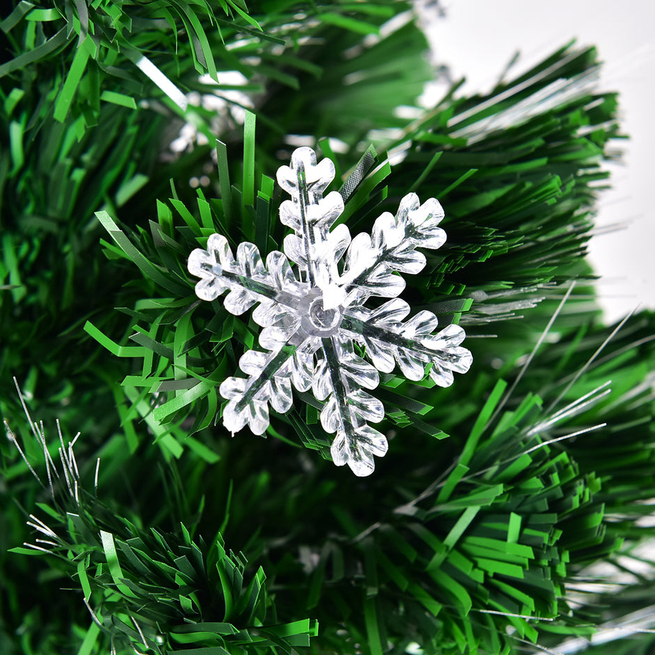 Julgran – LED Konstgjord med fiberoptisk färgväxlare – 90/120/150/180 cm 180 cm – Grön