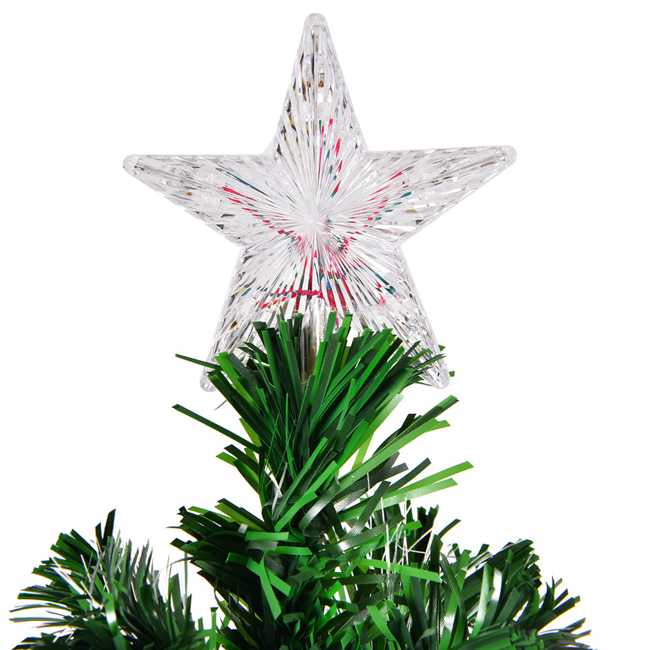 Julgran – LED Konstgjord med fiberoptisk färgväxlare – 90/120/150/180 cm 180 cm – Grön