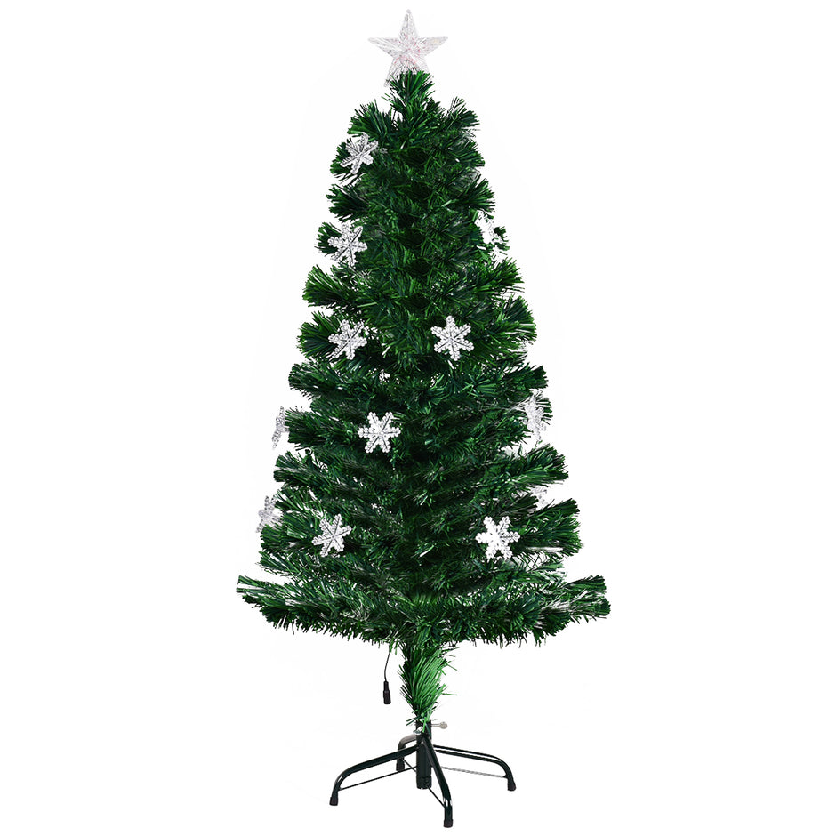 Julgran – LED Konstgjord med fiberoptisk färgväxlare – 120 cm 120 cm – Grön