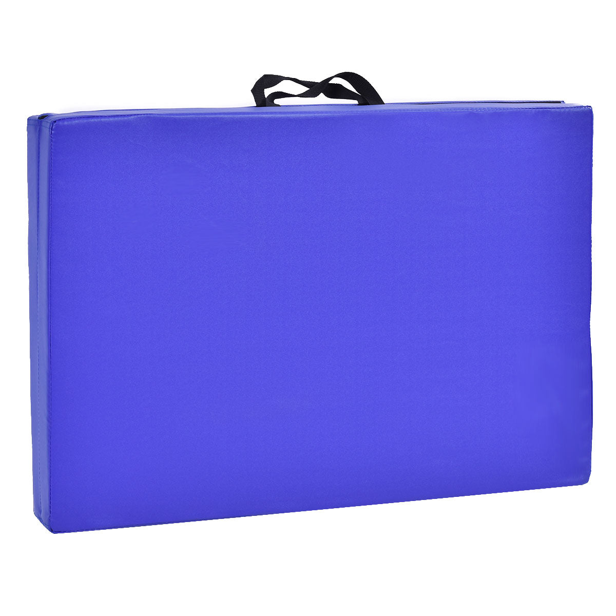 Mjuk – golvmatta, gymnastikmatta, yogamatta, hopfällbar – 180 x 60 x 4 cm – Blå