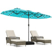 Dubbelsolskydd – Med Stativ och LED Lampor UPF 50+ Trädgårdssolskydd – Turkos