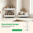 pack – hörnhylla med avtagbar design och dräneringshål fristående badrumshylla Vitt – 2 – Vit