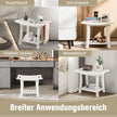 Duschbänk – Vattentät duschpall med böjd sits – 60,5 x 34 x 48 cm – Vit