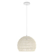 Flätad – pendellampa Boho taklampa med justerbar hänghöjd hänglampa – Beige