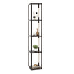 Golvlampa – Hylla Modern Stålampe med stegs dimbara LED lampor – 3 163 cm – Brun