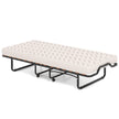 Vikbar – Säng Memoryskum Madrass Hjul För Gäster Italien – 80 x 200 Cm – Beige + Svart
