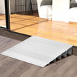 Dörrtröskelramp – hög infartsramp med justerbar aluminiumram halkfri påfartsramp – 13 cm – Silver