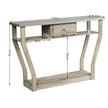 Träkonsolbord – med låda och hylla Entrébord Sidobord – 120 x 30 x 81 cm – Grå