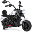 6V – elektrisk barnmotorcykel Chopper med musik strålkastare fotpedal och stödhjul – 2 – Vit