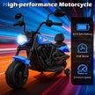 6V – Kinder Motorrad Chopper med musik, strålkastare, fotpedal och stödhjul – 2 – Marinblå
