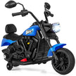 6V – Kinder Motorrad Chopper med musik, strålkastare, fotpedal och stödhjul – 2 – Marinblå