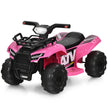 Elektrisk – fyrhjuling för barn med förvaringsutrymme Mini musik + – 44 x 66 x 42 cm – Rosa och svart