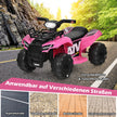 Elektrisk – fyrhjuling för barn med förvaringsutrymme Mini musik + – 44 x 66 x 42 cm – Rosa och svart