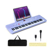 Tangenter – Pianoklavier med stativ och mikrofon bärväska, Digitalpiano E – 61 – Lila