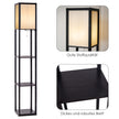 vånings – golvlampa Hylla Modern – 3 26 x 26 x 160 cm – Svart