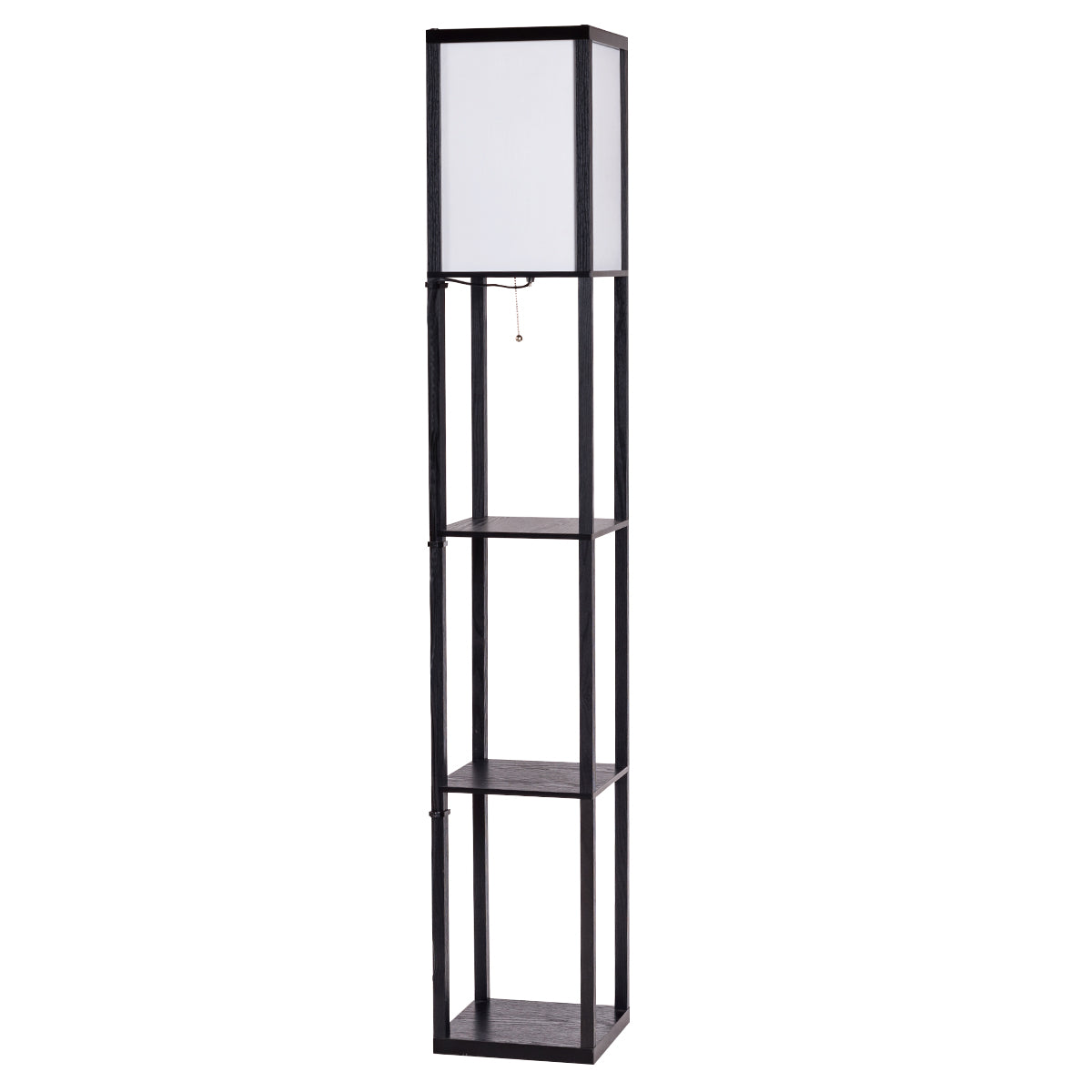vånings – golvlampa Hylla Modern – 3 26 x 26 x 160 cm – Svart