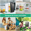 Minikyl – i Kyl och värmefunktion Bärbar frys + Energiklass E – 15 L 2 1 27 x 33 x 38 cm – Svart och vit