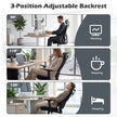 Ergonomisk – kontorsstol med justerbar huvudstöd och ländryggsstöd skrivbordsstol – Svart