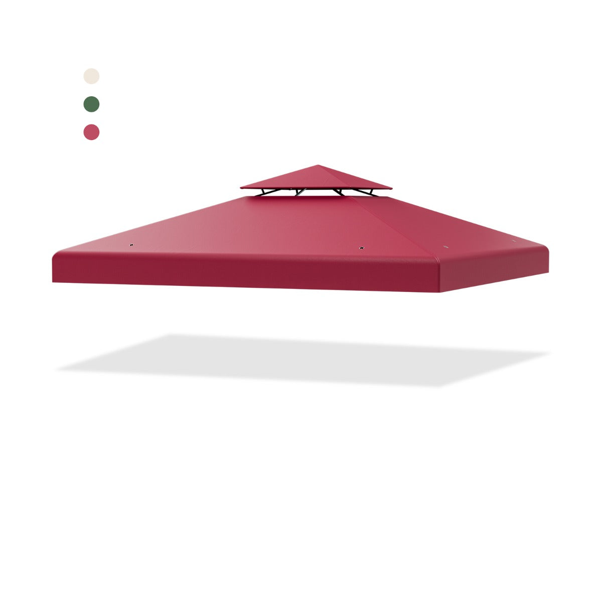 Ersättande – topplock terrasstak för tvåvånings paviljongvin – 300 x 300 cm – Vinröd