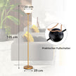 Modern – Golvlampa hög med Glasskärm och viktad Bas Fotsviktare – 165 cm – Guld