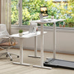 Höjjusterbart – Skrivbord med Krok Elektriskt – 120 x 60 cm – Vit