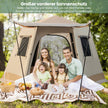 Pop – up campingtält med automatisk montering och bärväska Dubbellagers hytttält – Beige
