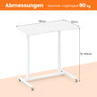 C – formad skrivbord med hjul höjdjusterbart datort Ståbord – 70-106 cm – Vit