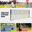 Badmintonnät – med stativ, höjjusterbart fjäderbollsnät fjäderbollar och bärväska – 2 420 x 102 x 89-155 cm – Svart