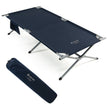 Hopfällbar – tältsäng XXL Campingsäng med sidoficka – 214,5 x 106 cm – Blå