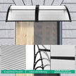 Kapell – för ytterdörrstak av aluminium och transparent polykarbonat – 102 x 99 cm – Grå