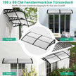 Kapell – för ytterdörr takbeläggning infälld transparent – 199 x 99 cm – Grå