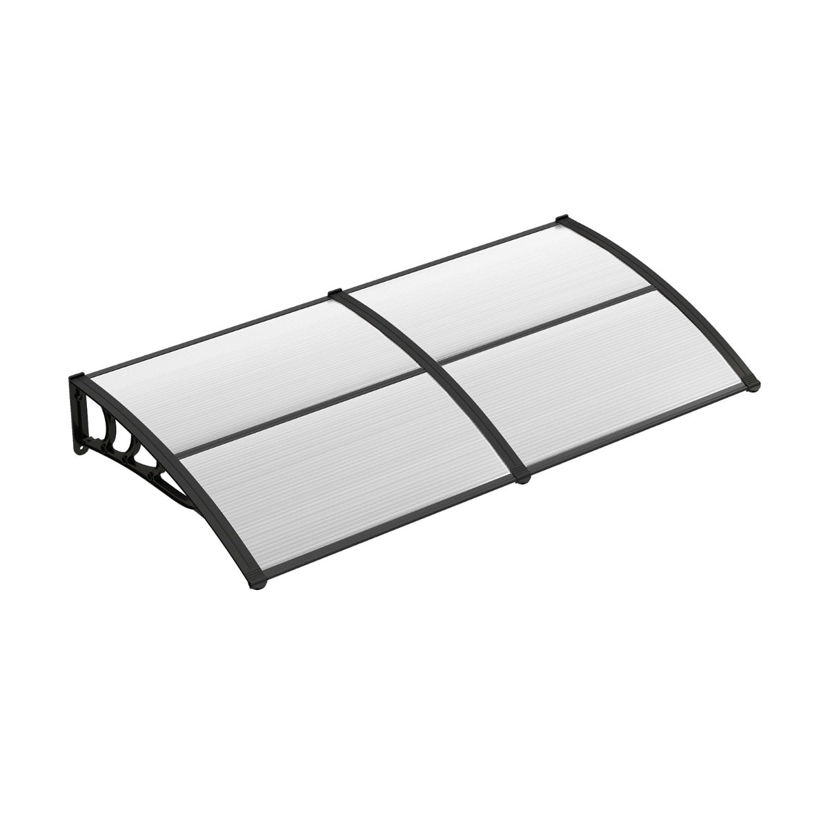 Kapell – för ytterdörr takbeläggning infälld transparent – 199 x 99 cm – Grå